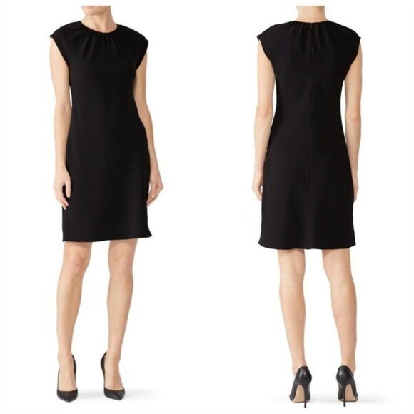 Theory Classic Crepe Shirred Dress